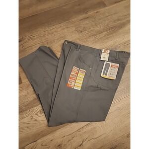 Wrangler Work Wear Utility 38x32 Relaxed Fit Gray Work Pants Flex New